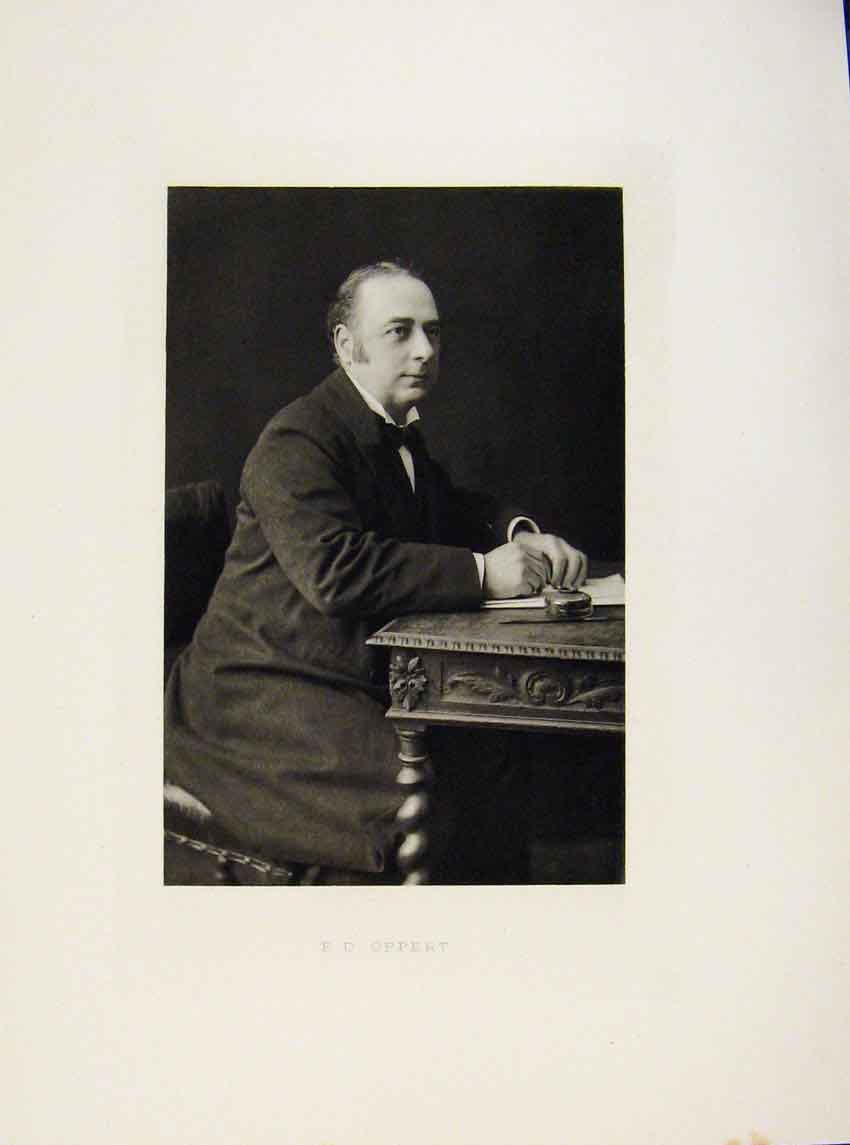 Original Old Antique Print London Men E D Oppert C1898 Portrait Art Victorian