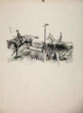 Old Vintage Print South Atherstone A Jumping Place By Lionel Edwards 1935 20th