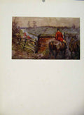 Original Old Antique Print South Atherstone To Ground On The Canal Bank Drawing
