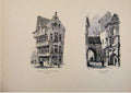Original Old Antique Print House In Cattle Market Stein Prison Antwerp England