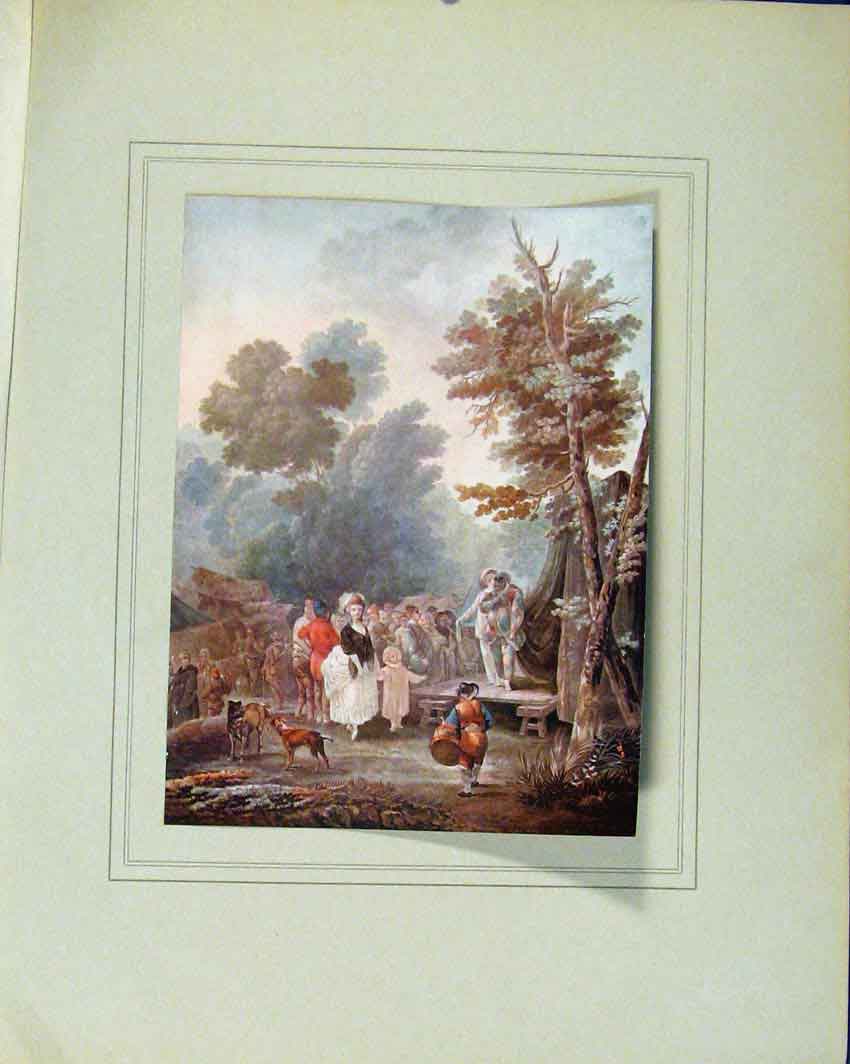 Old Antique Print La Foire De Village By C Descourtis Limited Edition Art
