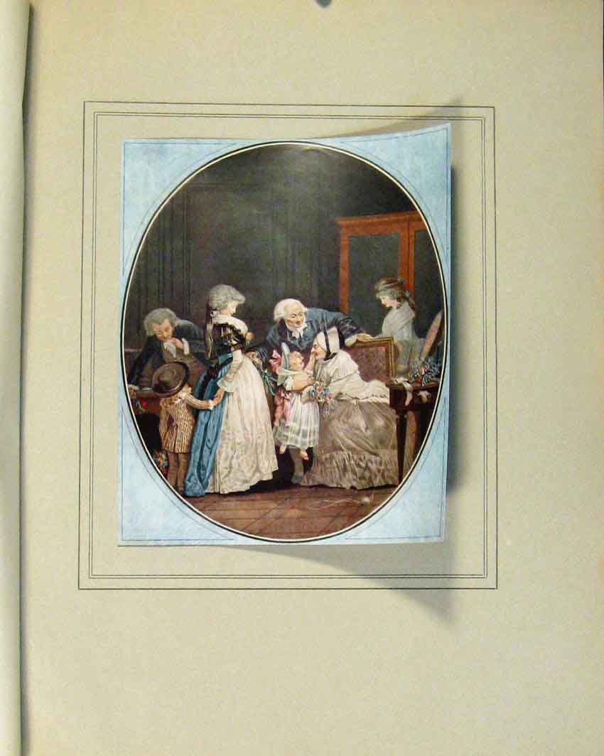 Original Old Antique Print Limited Edition Les Bouguets La Fete De Grand