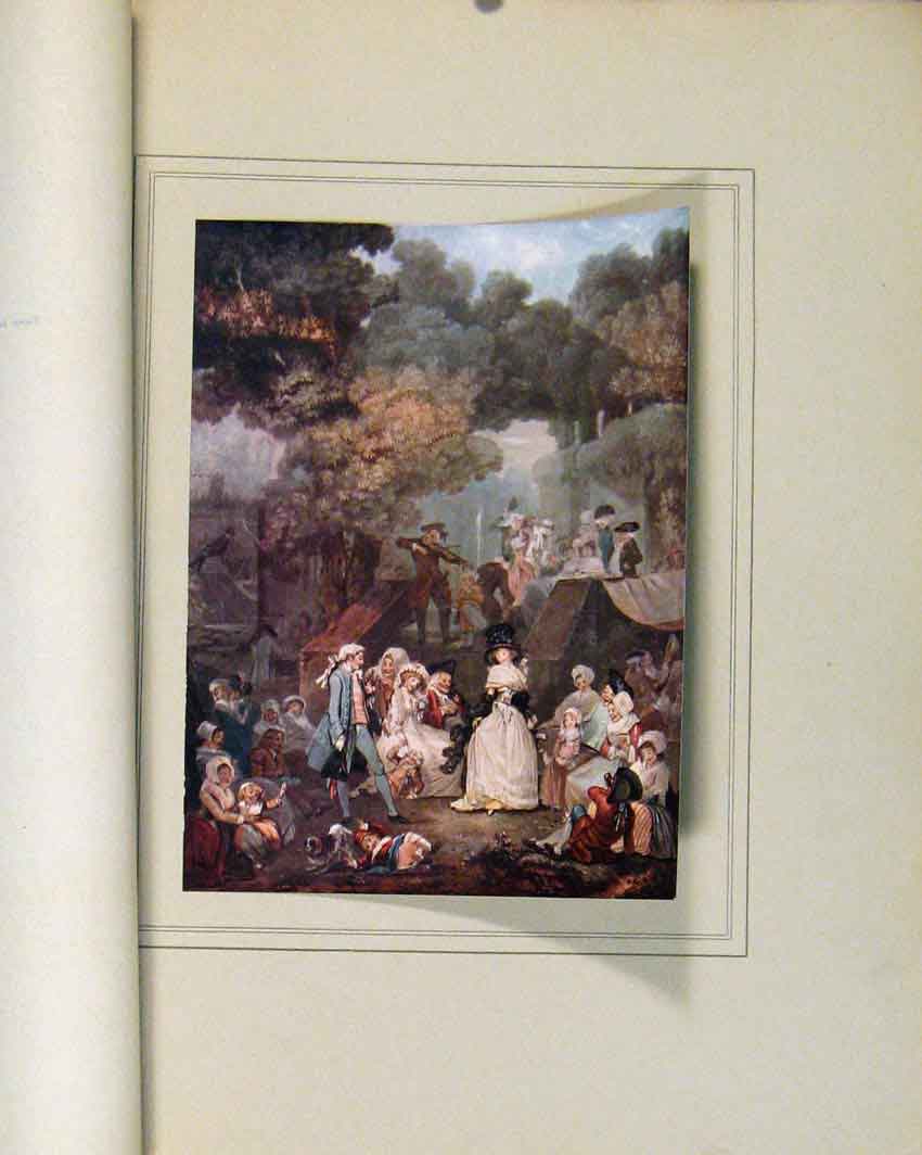 Original Old Antique Print Limited Edition La Noce Au Chateau By P Decucourt