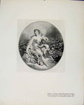 Original Old Antique Print Lamour Rendant Hommage Sa Mere Limited Edition