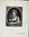 Original Old Antique Print Laimable Paysanne By J Francois Limited Edition