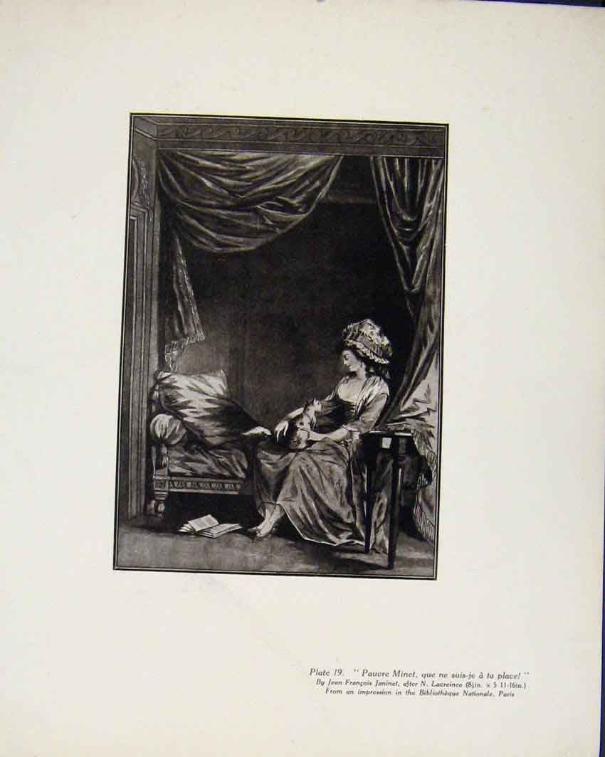 Original Old Antique Print Pauvre Minet Que Ne Suisje A Ta Place Limited Edition