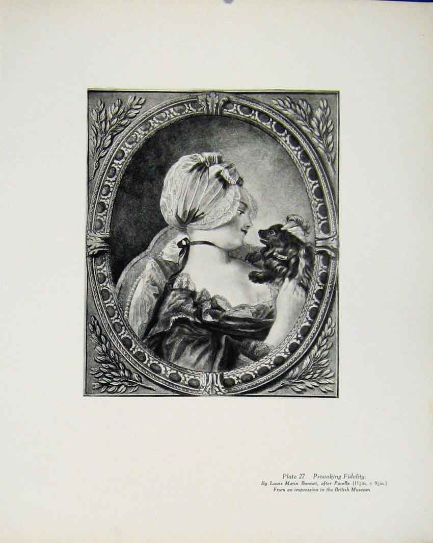 Old Antique Print Provokink Fidelity By L Bonnet Limited Edition Fine Art 19th