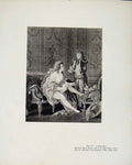 Original Old Antique Print Limited Edition La Jarretiere By L Bonnet