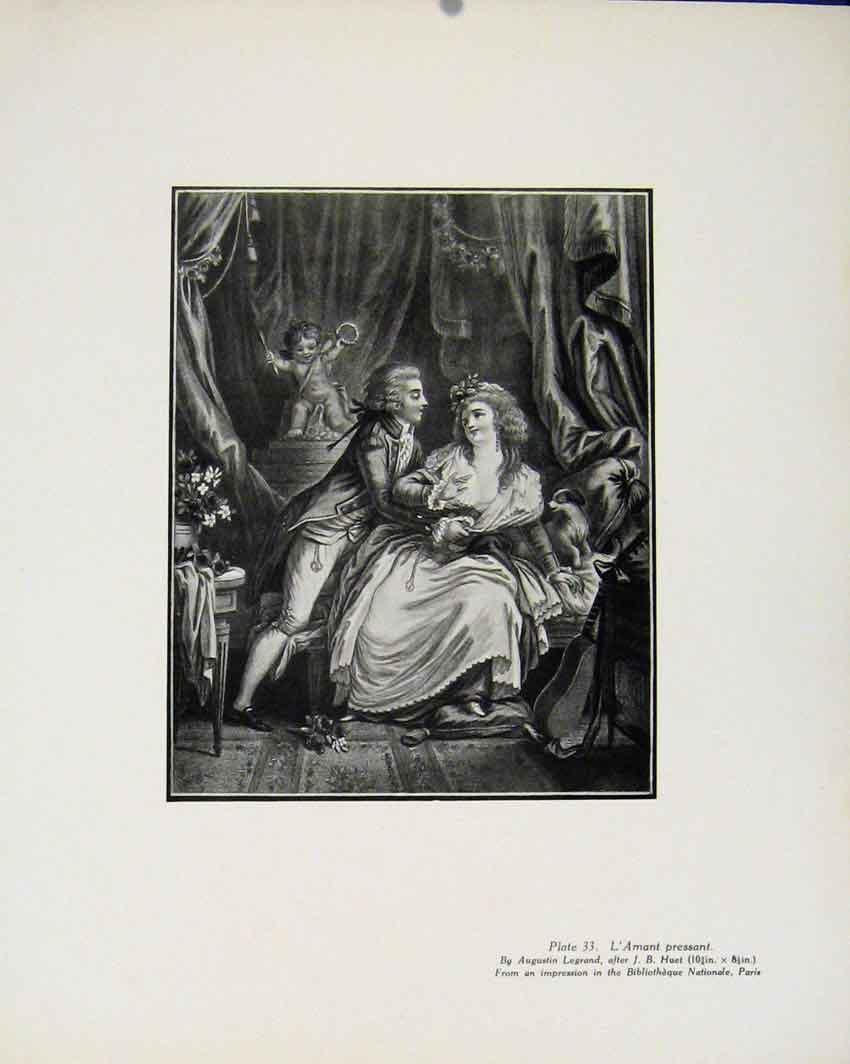 Original Old Antique Print Lamant Pressan By A Legrand Limited Edition