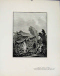 Original Old Antique Print La Noce De Village By Descourtis Limited Edition