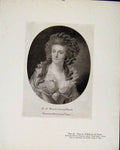 Original Old Antique Print Princesse Wilhelmine De Prusse Limited Edition