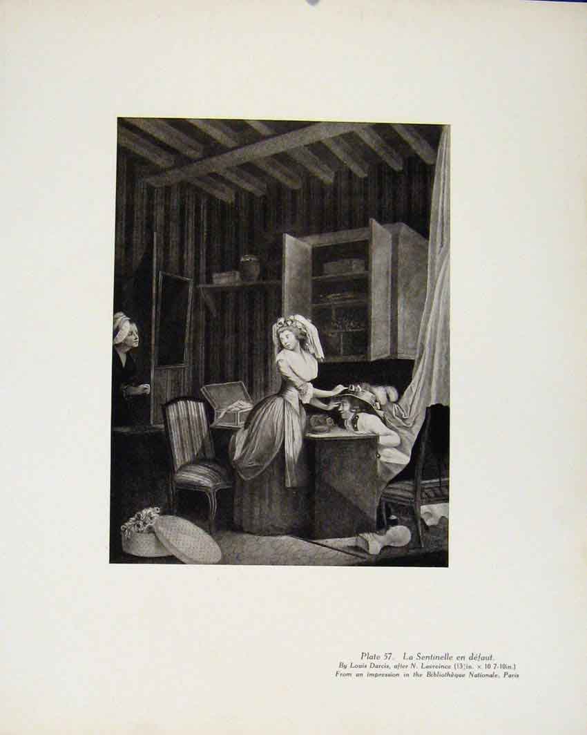 Old Antique Print La Sentinelle En Defaut By L Darcis Limited Edition Art
