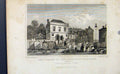 Original Old Antique Print Remains College Maidstone Kent C1849 Art Victorian