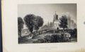 Original Old Antique Print Hornsey Curch Middlesex C1849 England 19th