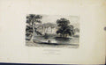 Original Old Antique Print C1849 Strahfieldsay Hampshire England 19th