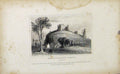 Original Old Antique Print Fine Art England Knaresborough Caslte Yorkshire