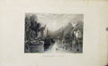 Original Old Antique Print Yorkshire England C1849 Knaresborough Castle 19th