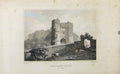 Original Old Antique Print Carisbrook Caslte Isle Wight England C1849 Victorian