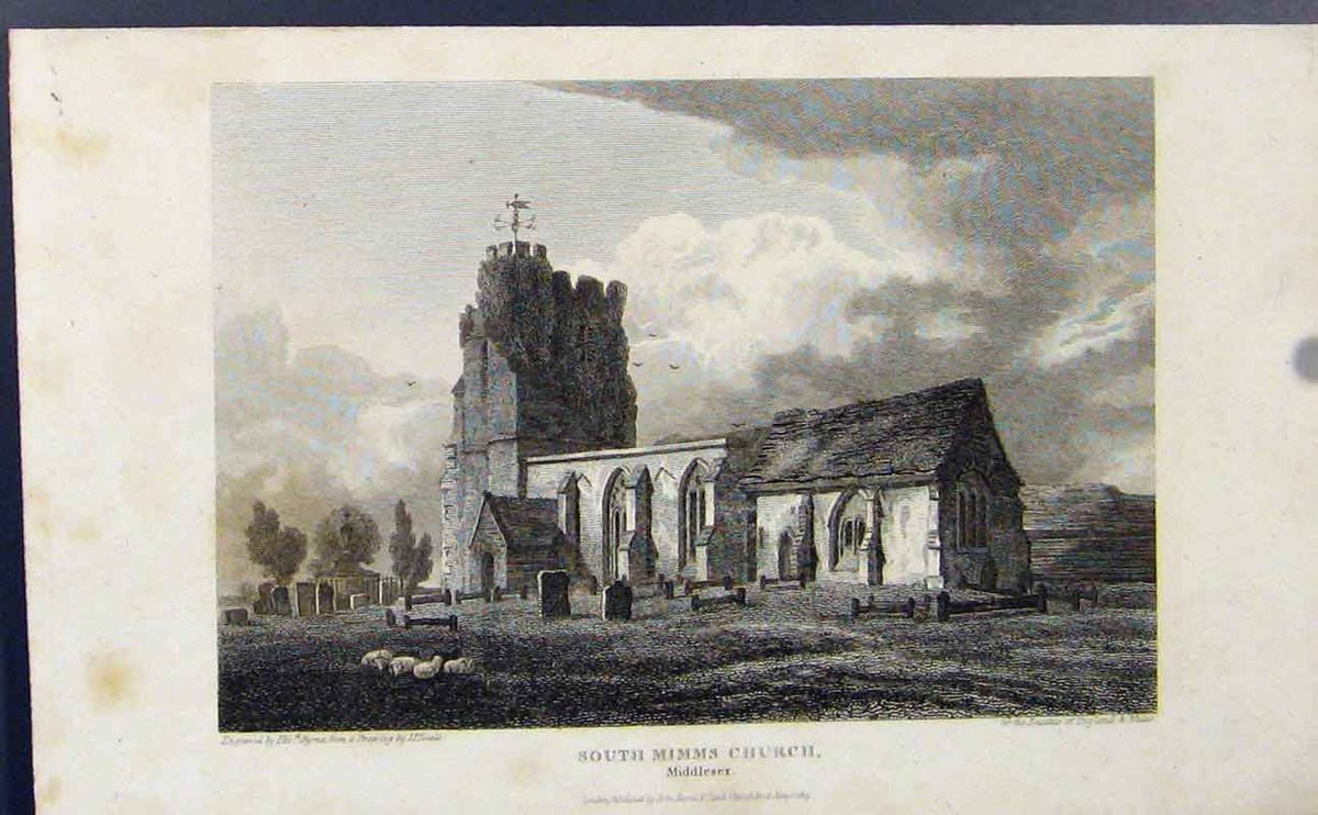 Original Old Antique Print Scarborough Castle Yorkshire England C1849 Victorian