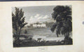 Original Old Antique Print Trent House Middlesex England C1849 Fine Art 19th