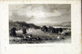 Original Old Antique Print England Minthorp Dallam Tower C1849 19th