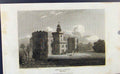 Original Old Antique Print Bruce Castle Tottenham Fine Art C1849 19th