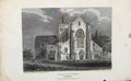 Original Old Antique Print Church St Cross Hampshire England Art