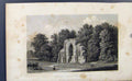 Old Antique Print Netley Abbey West Window Church St Cross Hampshire Art