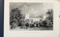 Original Old Antique Print Naworth Castler Cumberland England Fine Art C1849