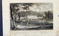 Old Antique Print Castle Hill Near South Molton Devonshire England C1849 19th