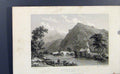 Original Old Antique Print Nottar Bridge Tamer River C1849 Fine Art Victorian
