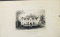 Original Old Antique Print England C1849 Hayes Farm East Budleigh Devonshire