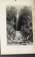 Original Old Antique Print Scale Force Cumberland C1849 Fine Art 19th