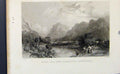 Original Old Antique Print Eagle Crag Rosthwaite Borrowdale Fine Art