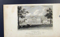 Original Old Antique Print Denton Park Yorkshire C1849 England 19th