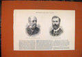 Original Old Antique Print Portrait Robertson Magistrate Watson Composer 1889