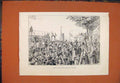 Original Old Antique Print Queen Natalie Servia Belgrade Germany Procession