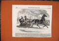 Original Old Antique Print Emperor Russia Droshky Sledge St Petersburg 1853 19th