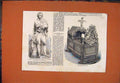 Original Old Antique Print Queen Elizabeth Cradle Statue Burke Theed Westminster