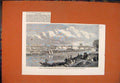 Old Antique Print Gloucestershire Agricultural Society Severn Tewkesbury