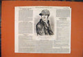 Original Old Antique Print Portrait Jockey Wheatley Derby Spread Eagle 1863 19th