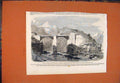 Old Antique Print War Bridge Doveria Creevola Military Simplon Italy 1859 19th