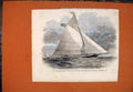 Original Old Antique Print Christopher Columbus Cutter Webb Atlantic