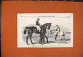 Original Old Antique Print Promised Land Racehorse Newmarket Herring 1859 19th