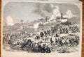 Original Old Antique Print 1859 War Italy Battle Montebello Beauce Sketch 19th