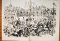 Original Old Antique Print 1857 Emperor Empress Austria Pesth Sketch Kanitz 19th
