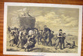 Old Antique Print Downard Last Load Harvest Hay Cart Horse Farm Fine Art