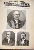 Old Antique Print Portrait Isaacs Mayor London Knill Sheriff Harris 1889 19th