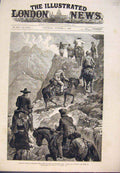 Original Old Antique Print Montenegran Camp Gambier English Correspondents 1880