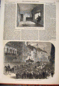 Old Antique Print Eagle Tower Carnarvon Castle Funeral D'Arcy Canada 1868 19th